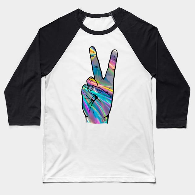 Peace Out Baseball T-Shirt by kaileyryan